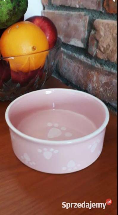 Miska ceramiczna kota psa pudrowy róż Wersja