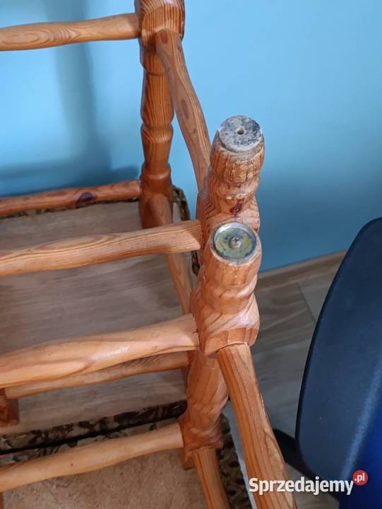 taboret taborety drewniane 4 sztuki komplet wielkopolskie