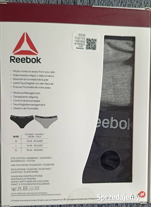 REEBOK figi damskie 2pak rozmiar L 42 kolor warmińsko-mazurskie Ełk