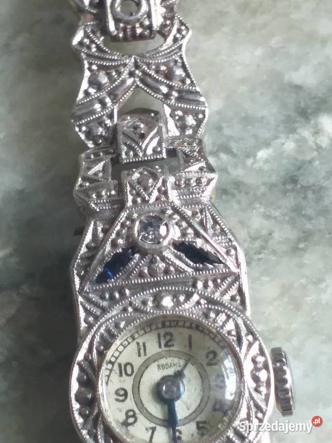 Złoty zegarek z diamentami i szafirami Szczecin
