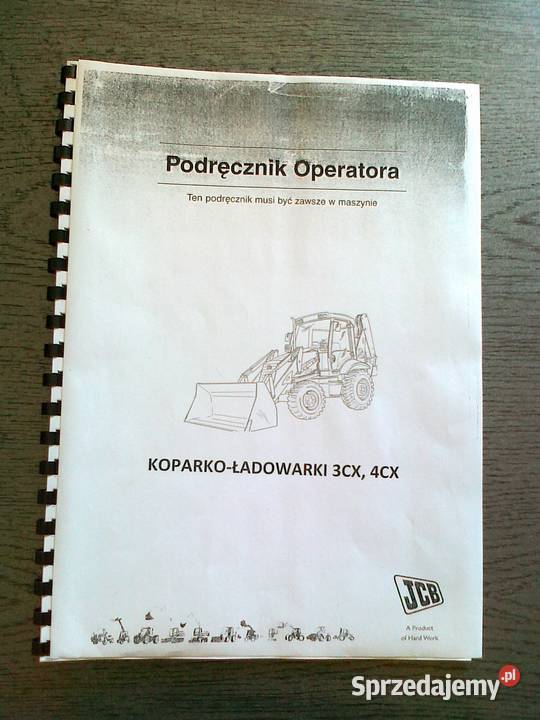 Instrukcja obsługi JCB koparkoładowarka 3CX 4CX motoryzacja, transport Brzesko