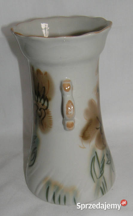 wazon vintage ręcznie malowany ceramikaD20 Bartków sprzedam