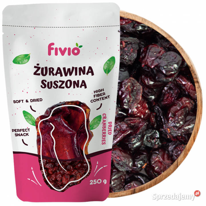 Żurawina suszona 250g podkarpackie Brzozów