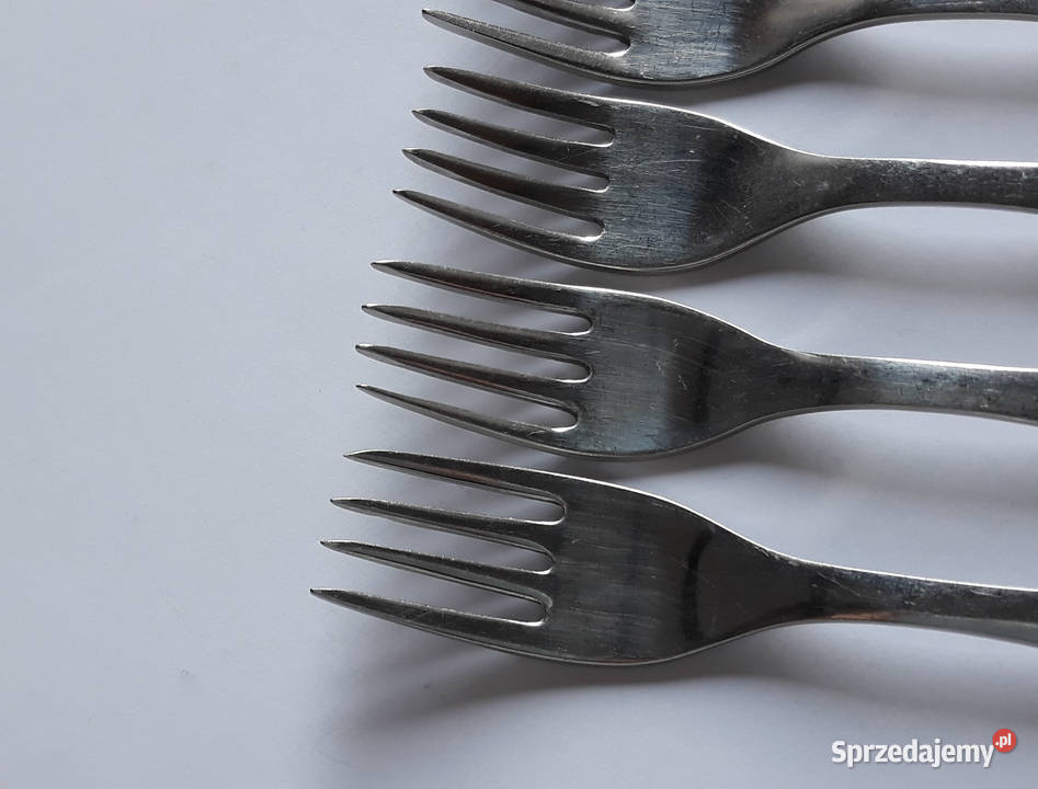 Widelce obiadowe 1 ROŚLINNY Gerlach sztućce PRL śląskie