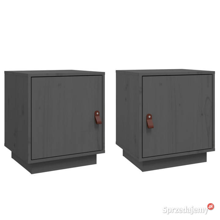 Szafki nocne 2 szare 40x34x45 lite drewno Nocne Warszawa