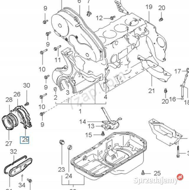 USZCZELKA POMPY OLEJU KIA PREGIO 9705 ORYGINAŁ osobowe lubelskie