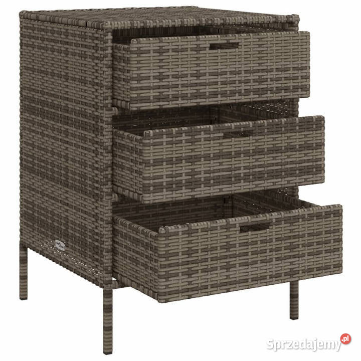 Szafka ogrodowa szara 55x59x80 polirattan Warszawa