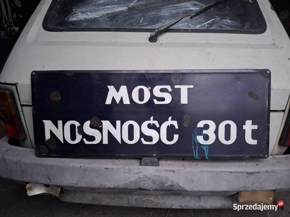 STARA TABLICA EMALIA EMALIOWANA MOST NOŚNOŚC 30T
