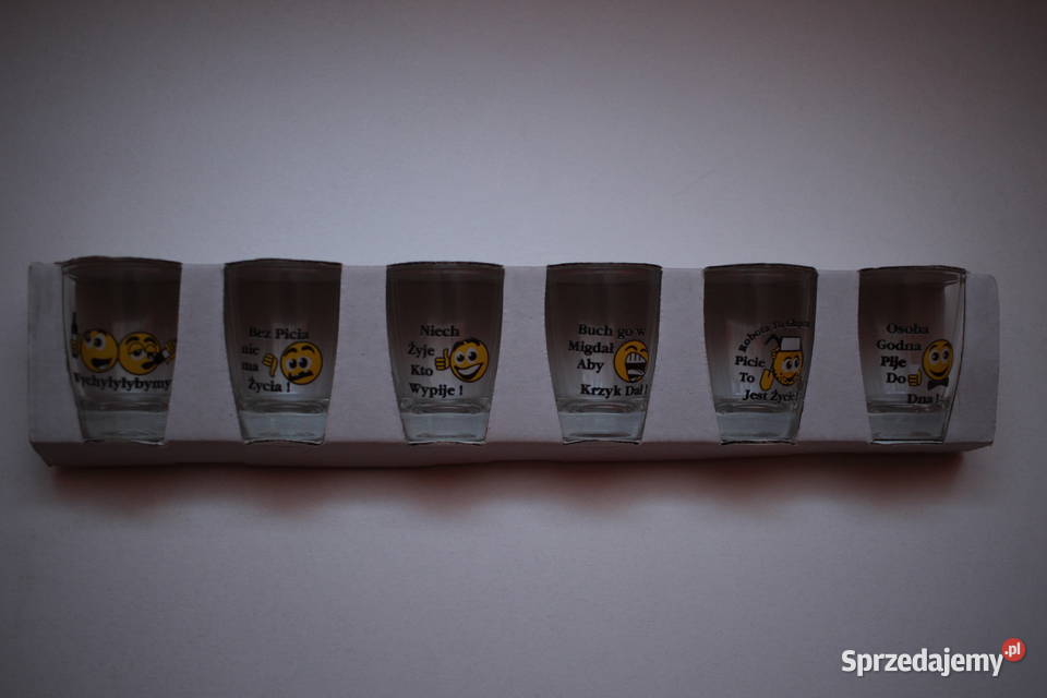 Kieliszki zestaw wódki komplet urodziny prezent kujawsko-pomorskie Toruń