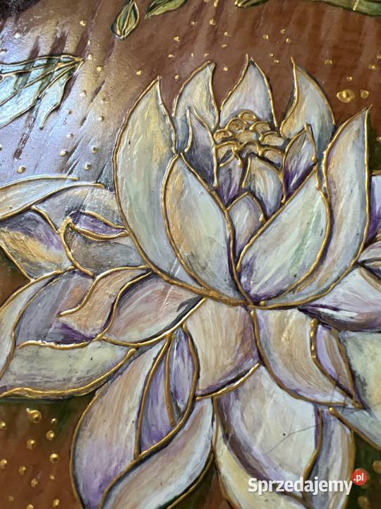 Obraz na desce dębowej kwiat lilia Zabrze sprzedam