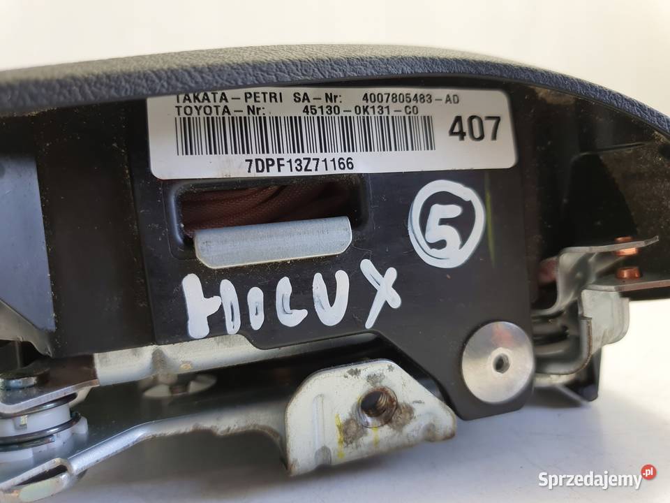Toyota Hilux VII 0515r AIRBAG PODUSZKA KIEROWCY osobowe Poduszki powietrzne Rudka