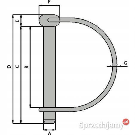 Zawleczka przetyczka rurkowa 8 x 60 mm Kamionna
