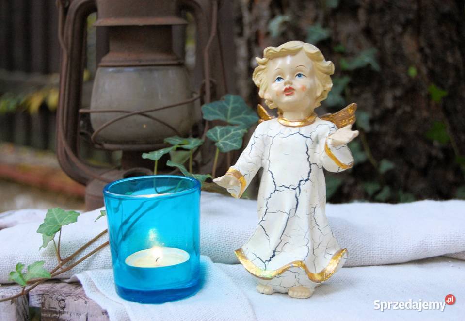 Anioł aniołek shabby chic figurka z żywicy 15 Dekoracje i ozdoby Lublin