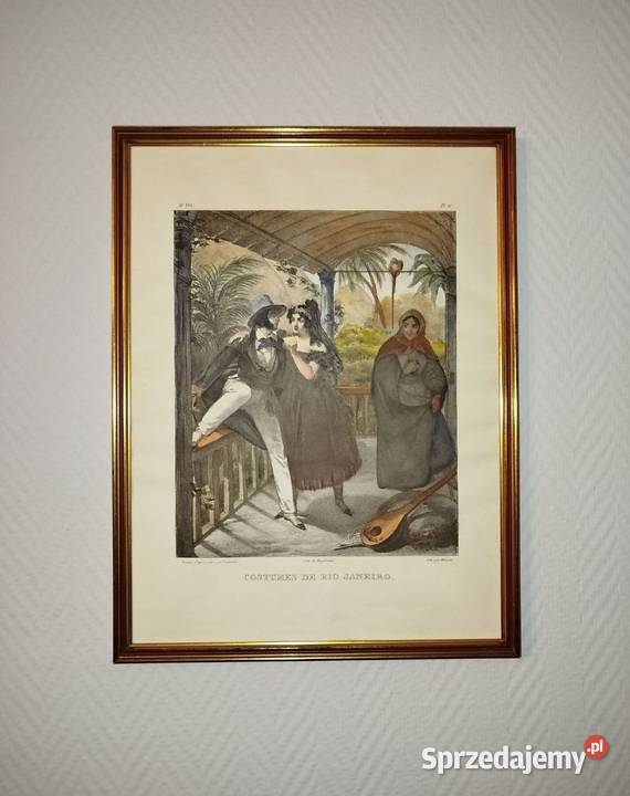 Obraz Lithografia XIX wiek Johann Moritz Opole sprzedam