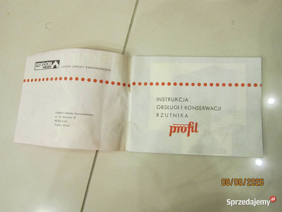 Rzutnik diaskop PROFIL PRL Komplet Pozostałe
