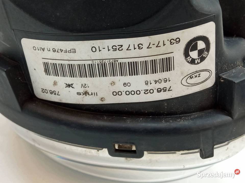 HALOGEN LEWY PRZÓD LED LIFT 7560200000 Bmw X6 II