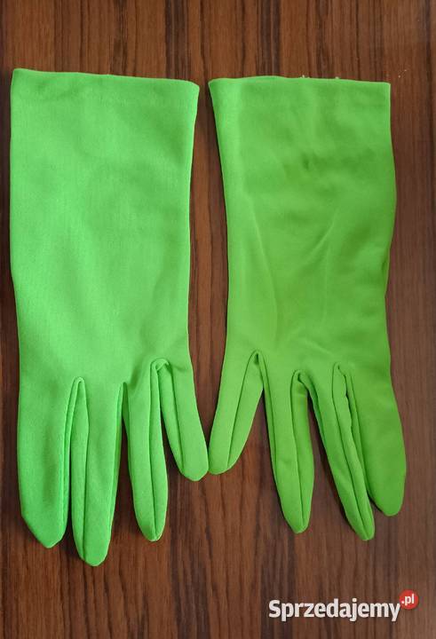 Rękawiczki damskie nylonowe zielone kujawsko-pomorskie Nakło nad Notecią