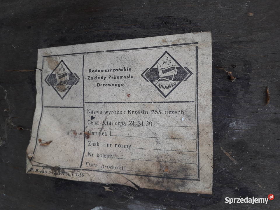 Krzesło Radomsko typ 255 prl mazowieckie Warszawa