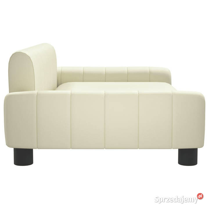 Sofa dzieci kremowa 90x53x30 sztuczna skóra mazowieckie Warszawa