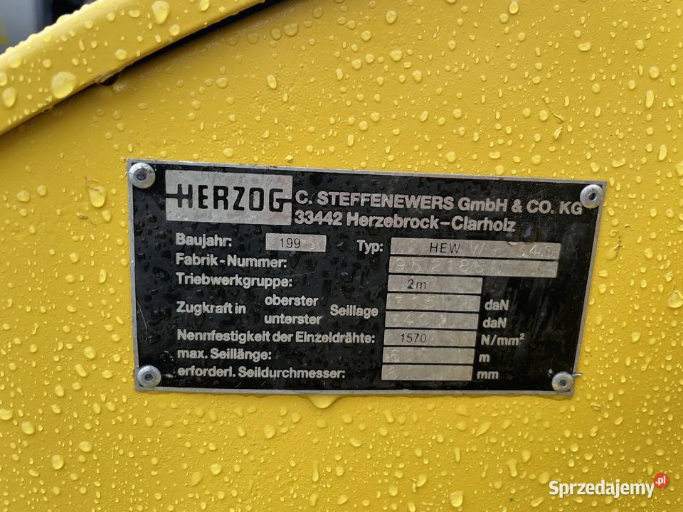 Winda Budowlana wyciąg HERZOG Junior 200 HD Ślesin sprzedam