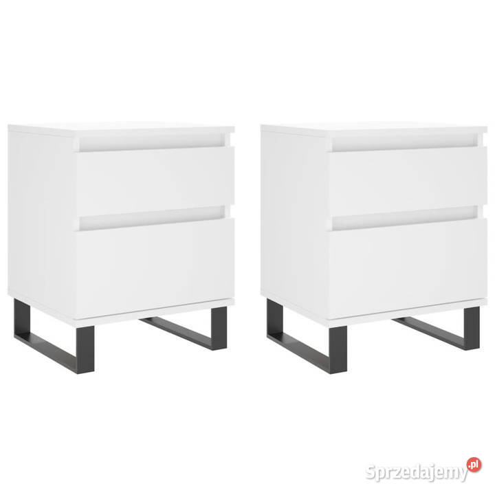 Szafki nocne 2 białe 40x35x50 WM830685 mazowieckie Warszawa