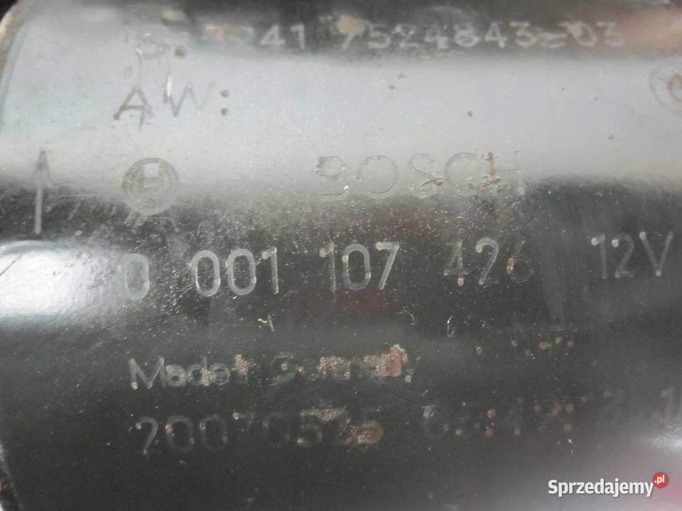 BMW 16 B N45B16 115 07r rozrusznik 0001107426 osobowe Układ elektryczny silnika