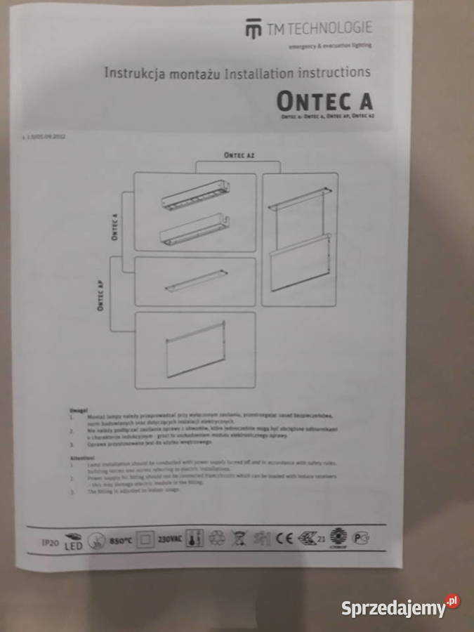 Lampa awaryjna ewakuacyjna Ruda