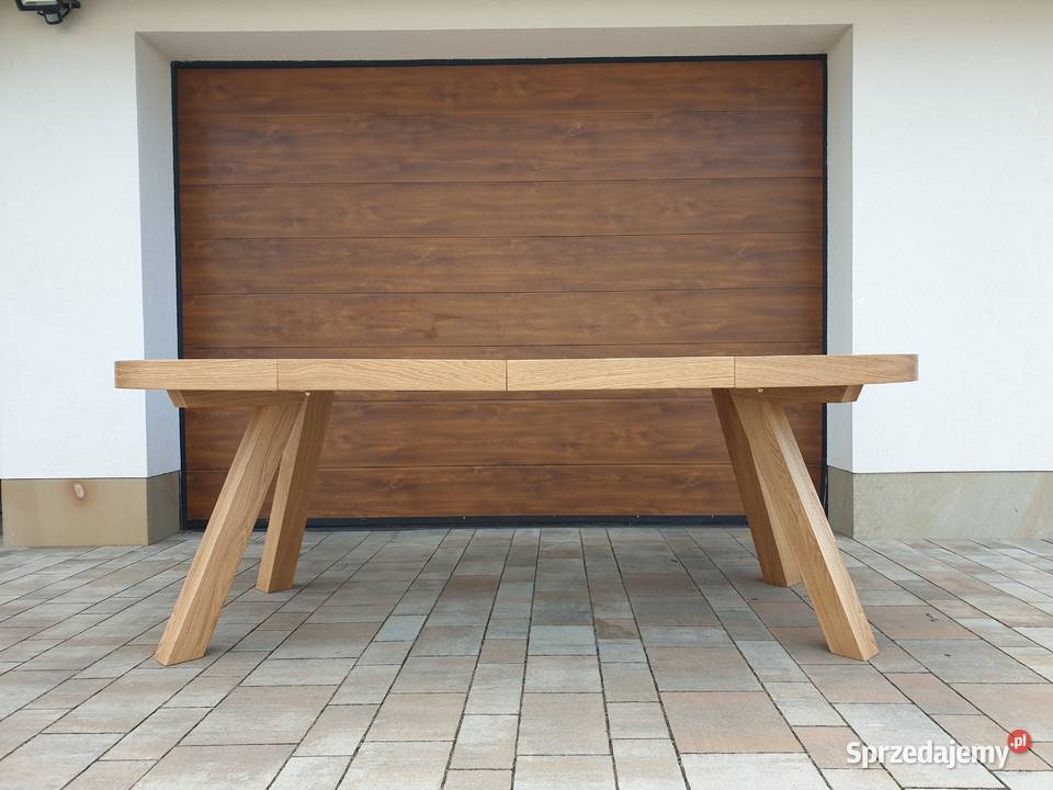 stół okrągły dębowy 100 rozkładany Stoły, krzesła, biurka Krosno