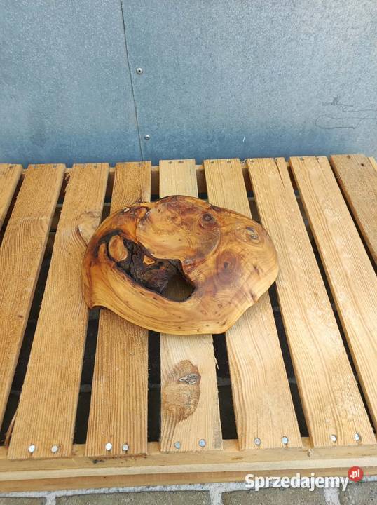Unikatowa miska drewniana rustykalna loft brązowy Dom i Ogród Podkałek