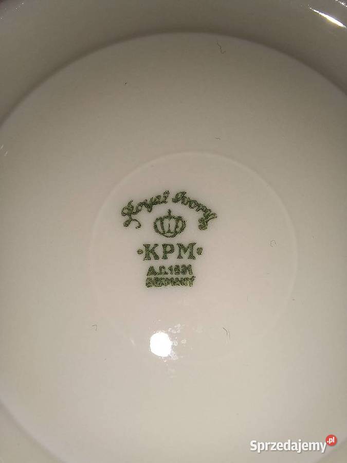porcelana zabytkowy talerzyk KPM Germany Royal Piastów