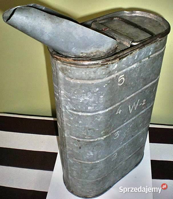 Pojemnik metalowy cynkowy W2 5 litrów z PRL Ostrów Wielkopolski