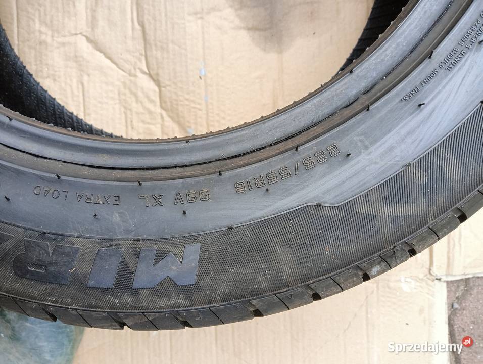 Opony wielosezonowe 225 55 R 16 z 2020 r 2 55 podkarpackie Kolbuszowa sprzedam
