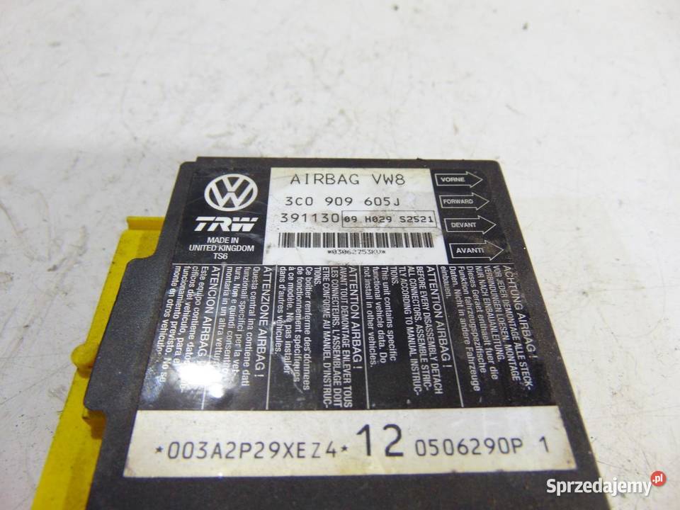 SENSOR AIR BAG AIRBAG VW PASSAT B6 3C0909605J osobowe
