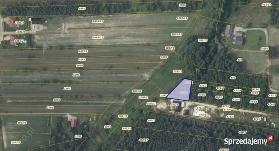 Działki 4732 4741 w miejscowości Zagórze