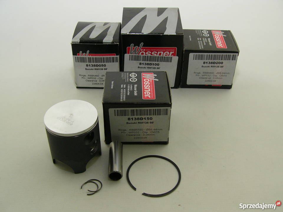 TŁOK komplet tłokowy WOSSNER 5544 mm RM 125 88 Zabrze