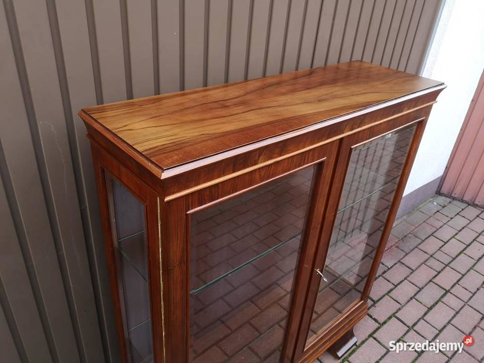 Witryna Biblioteka ARTDECO Orzech Stara Antyk Swarzędz