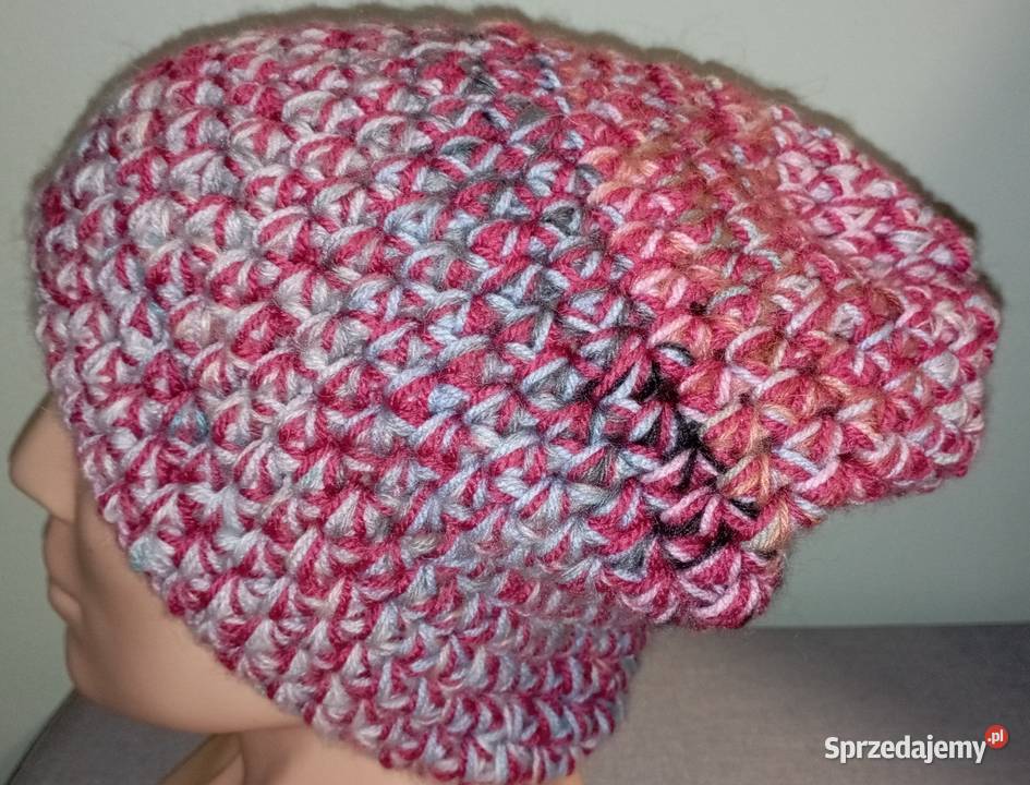 Czapka beanie smerfetka handmade szydełko Dla kobiet Wrocław