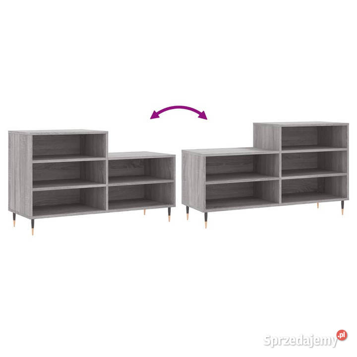Szafka na buty szary dąb sonoma 102x36x60 Meble Warszawa