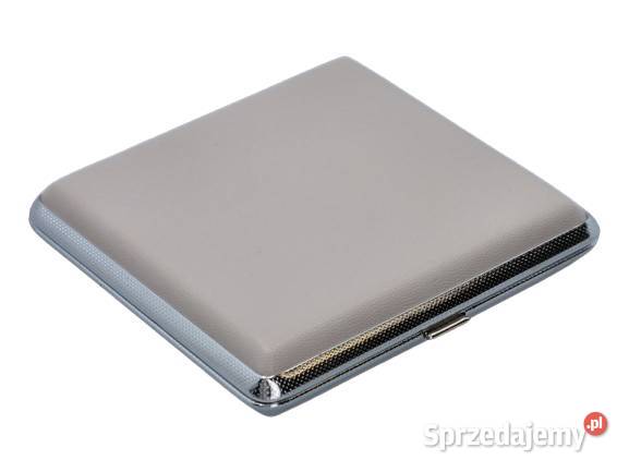 Metalowa Papierośnica Pokryta Gładką Ekoskórą Ostrowy nad Okszą