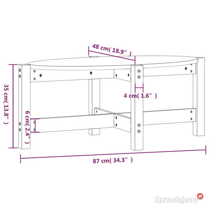 Stolik kawowy szary 87x48x35 lite drewno sosnowe Warszawa sprzedam