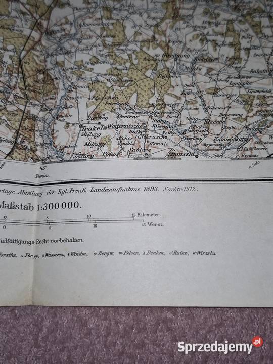 Stare mapy7 sztuk kujawsko-pomorskie Nowe