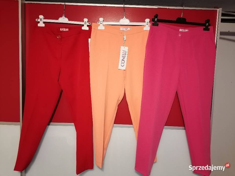 Spodnie garniturowe 40 Bez wzoru Łódź