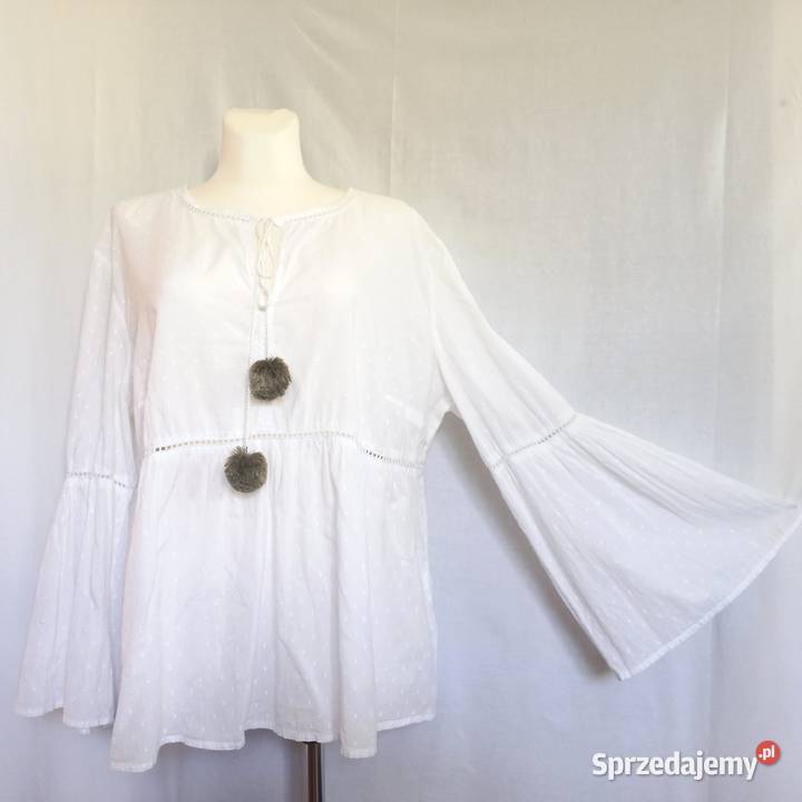 Bluzka biała Letnia bawełna r 5XL50 NOWA podlaskie Białystok