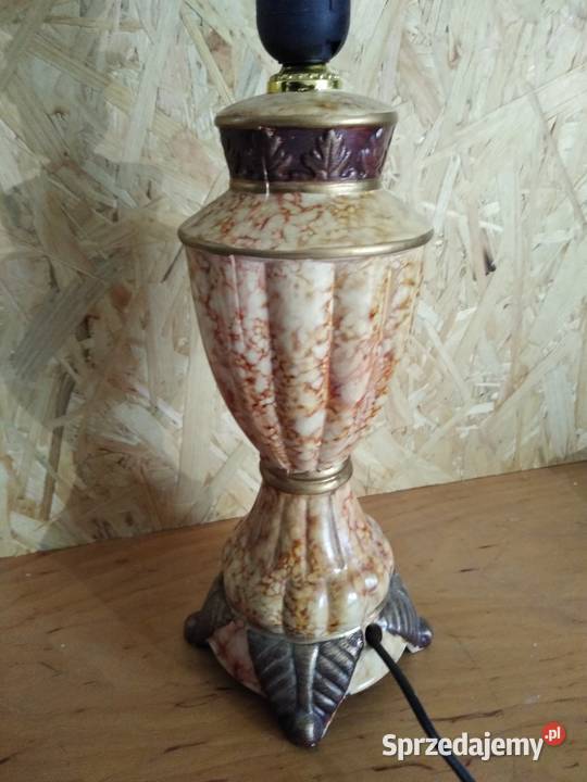 Stara ceramiczna lampka lampa zabytek PRL