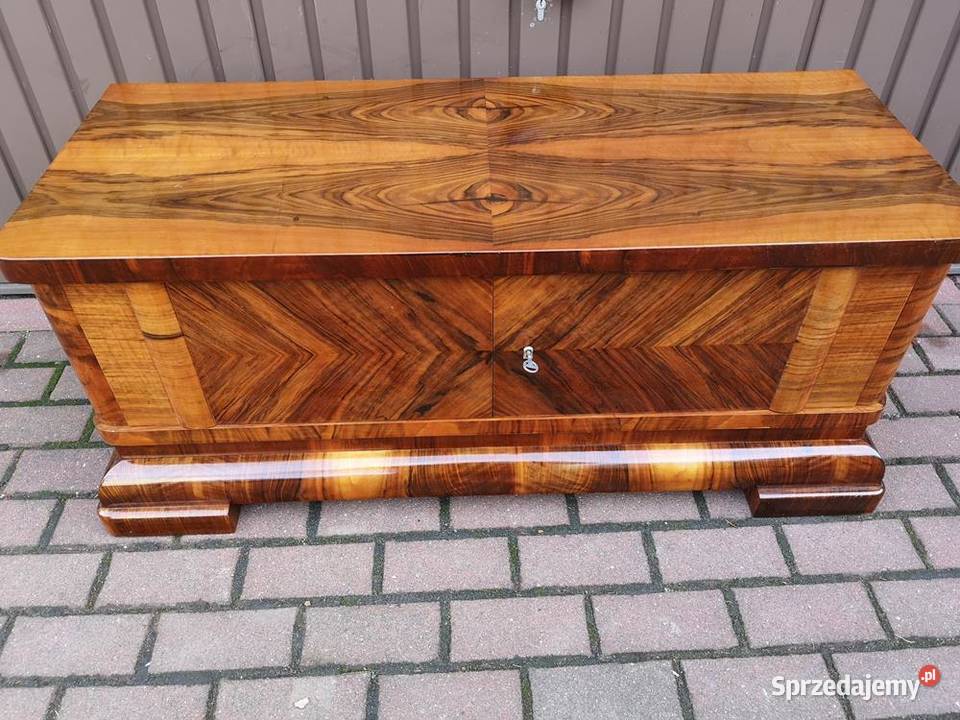 Komoda ARTDECO Orzech Niska Stara Antyk Politura Swarzędz