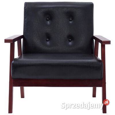 vidaXL Fotel telewizyjny czarny sztuczna Warszawa