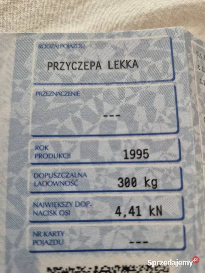 Przyczepa towarowa Kraków