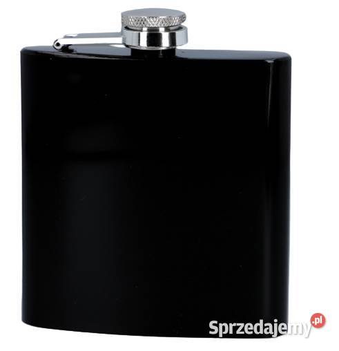 Czarna Lakierowana Piersiówka Gentelo ze Stali Pozostałe Ostrowy nad Okszą sprzedam