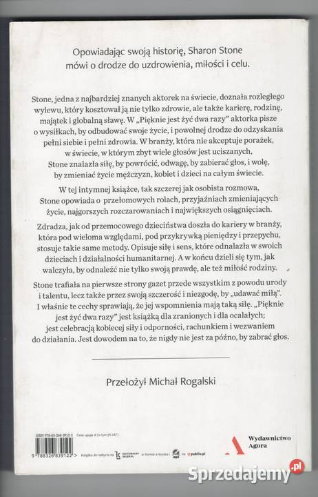 Pięknie jest żyć dwa razy Sharon Stone miękka Warszawa