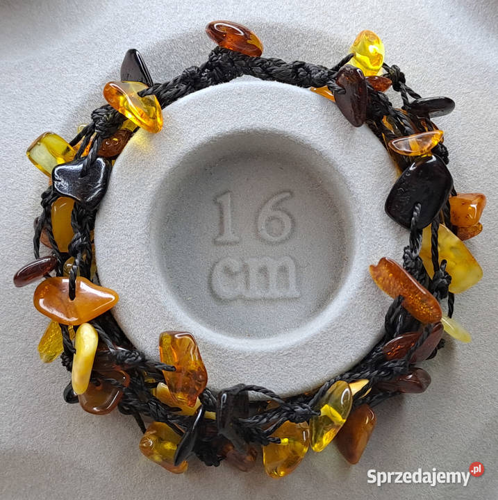 Komplet korale i bransoletka z BURSZTYNU